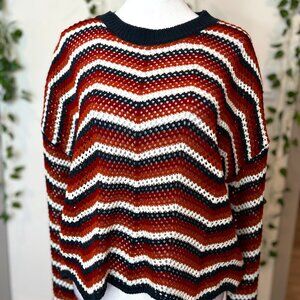Forever 21 Stripe Retro Top Size Medium
